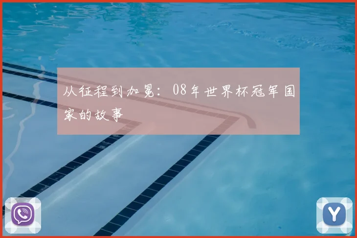 从征程到加冕：08年世界杯冠军国家的故事